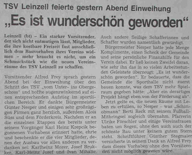 tsv-leinzell verein vereinsheim einweihung-2004